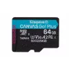 Kingston Technology 64GB microSDXC Canvas Go Plus 170R/70W A2 U3 V30 Single Pack w/o Adapter