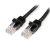 StarTech.com 0.5m Black Cat5e Ethernet Patch Cable with Snagless RJ45 Connectors