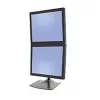 Ergotron DS100 series Dual Monitor Vertical Con: Free Standing Base, 28' Pole, (2) Clamping Double Pivots w/ P/L